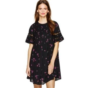 Aritzia Wilfred, Sonora, black floral mini dress